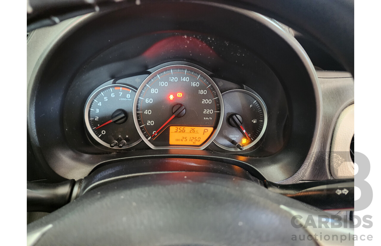 10/2011 Toyota Yaris YR NCP130R 5d Hatchback Red 1.3L