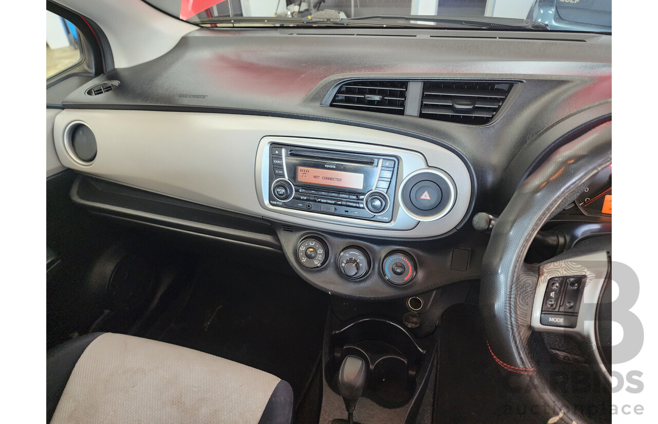 10/2011 Toyota Yaris YR NCP130R 5d Hatchback Red 1.3L