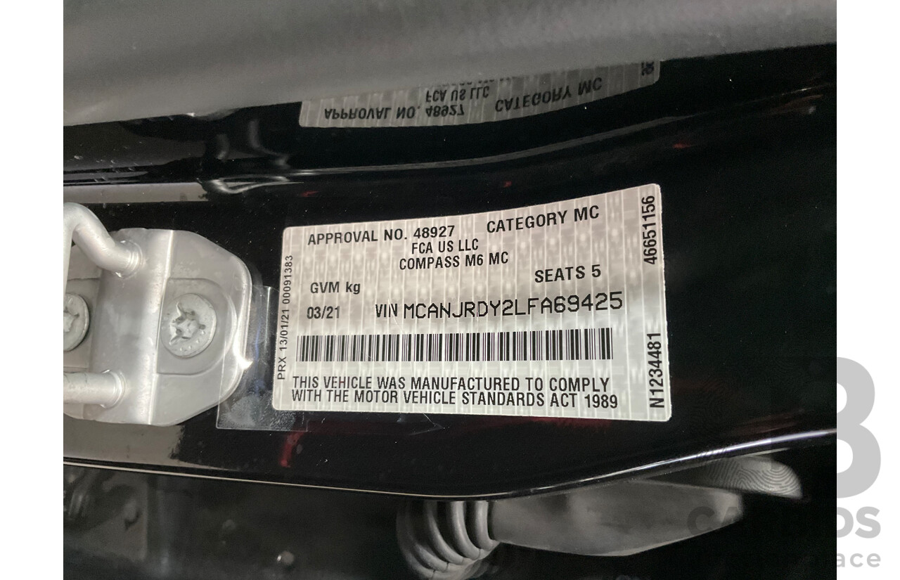 03/2021 Jeep Compass Trailhawk (4x4) M6 MY20 5d Wagon Brilliant Black Pearl Turbo 2.0L