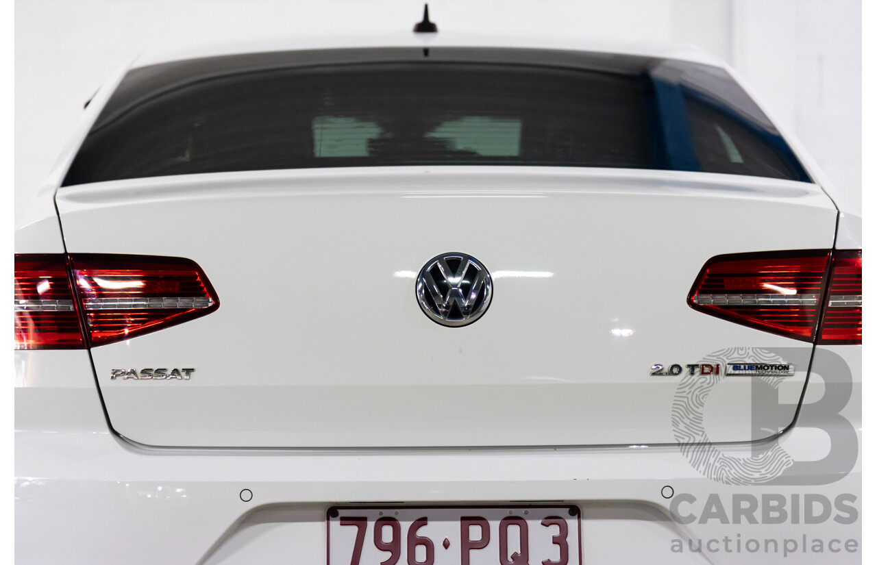 06/2016 Volkswagen Passat 140 TDI Highline (FWD) 3C MY16 4d Sedan Pure White Turbo Diesel 2.0L