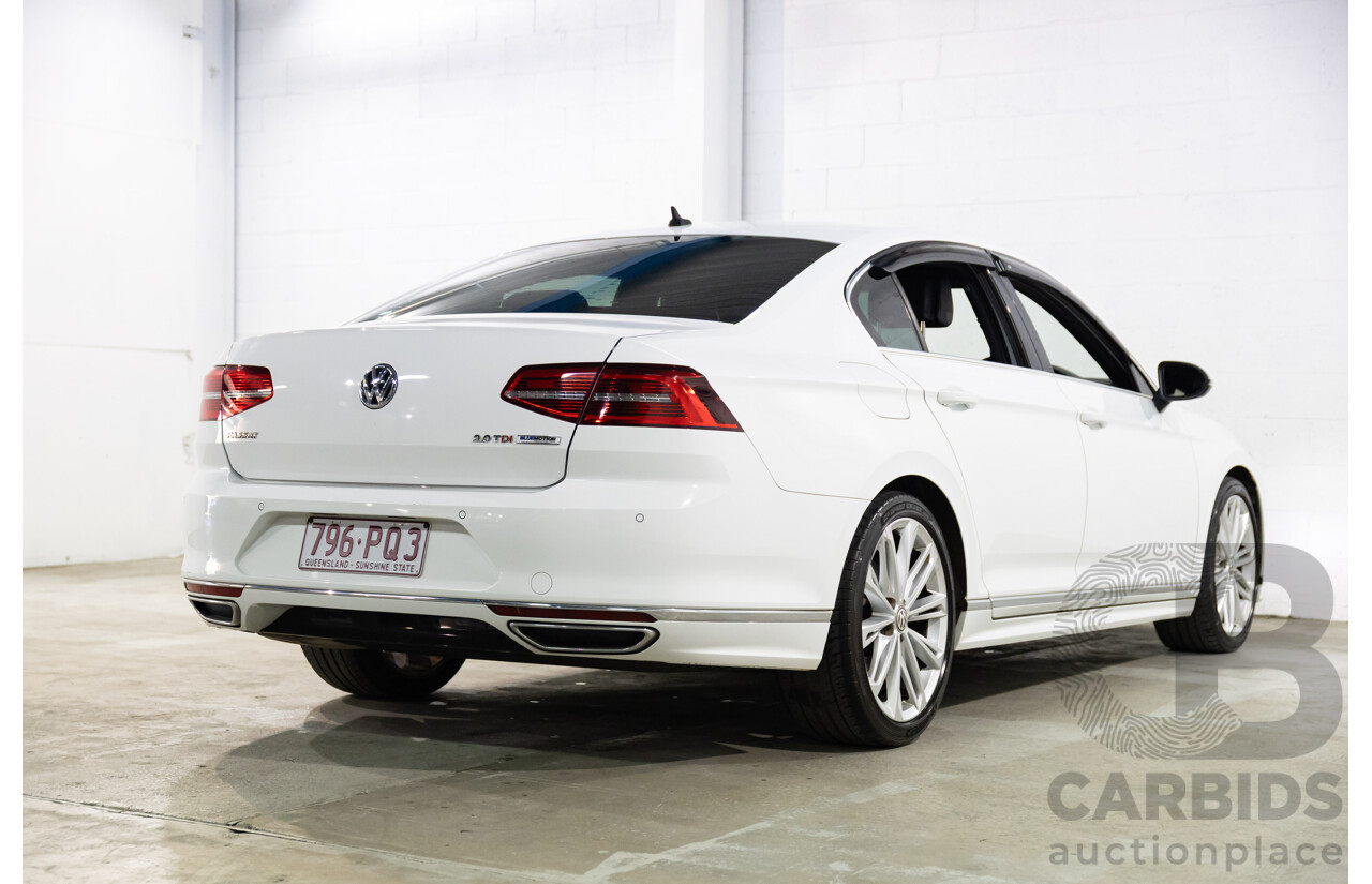 06/2016 Volkswagen Passat 140 TDI Highline (FWD) 3C MY16 4d Sedan Pure White Turbo Diesel 2.0L