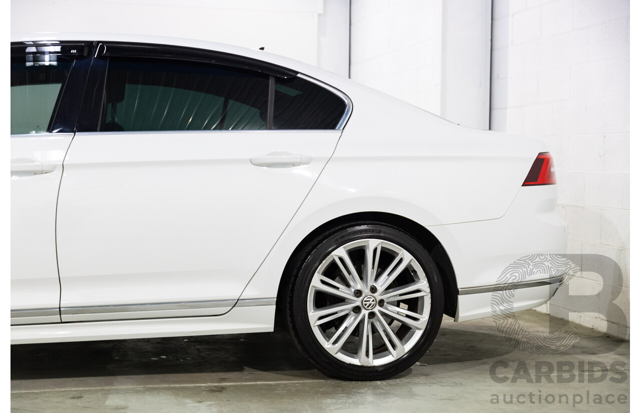 06/2016 Volkswagen Passat 140 TDI Highline (FWD) 3C MY16 4d Sedan Pure White Turbo Diesel 2.0L