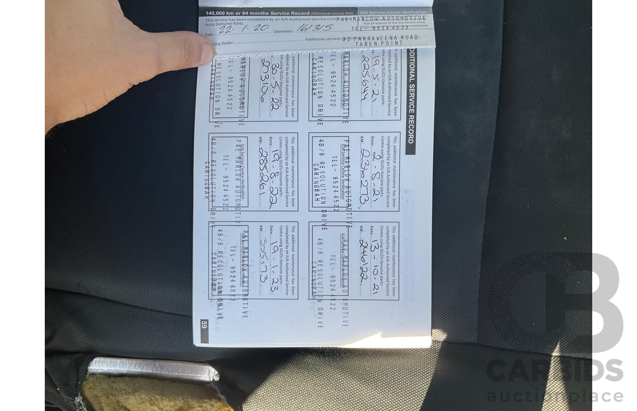 09/2016 Isuzu D-Max SX HI-RIDE (4x2) RWD TF MY15.5 C/Chas White Turbo Diesel 3.0L