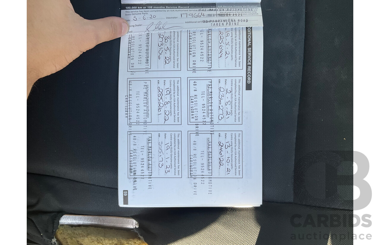 09/2016 Isuzu D-Max SX HI-RIDE (4x2) RWD TF MY15.5 C/Chas White Turbo Diesel 3.0L