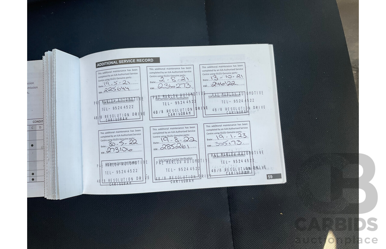 09/2016 Isuzu D-Max SX HI-RIDE (4x2) RWD TF MY15.5 C/Chas White Turbo Diesel 3.0L