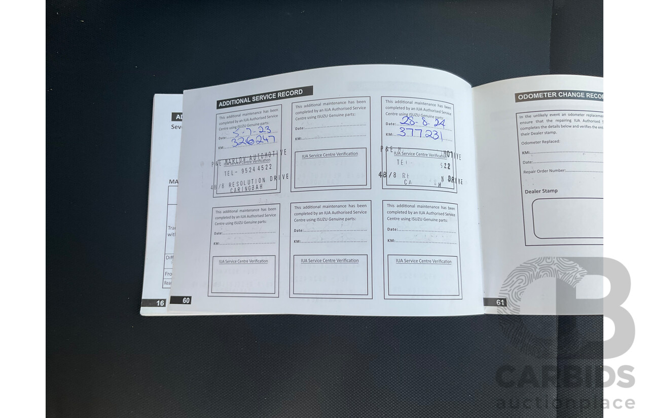 09/2016 Isuzu D-Max SX HI-RIDE (4x2) RWD TF MY15.5 C/Chas White Turbo Diesel 3.0L