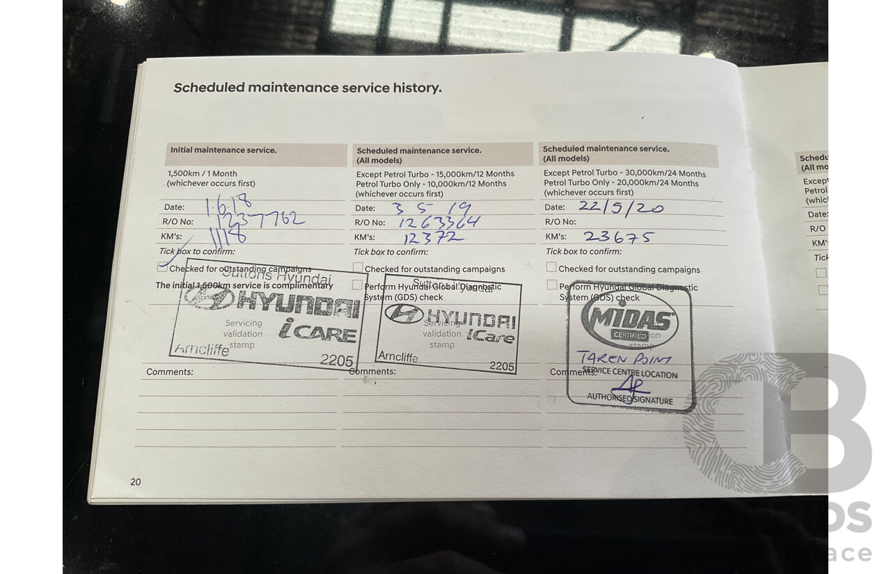 02/2018 Hyundai i30 SR (FWD) PD 4d Hatchback Sparkling Metal Metallic Turbo 1.6L