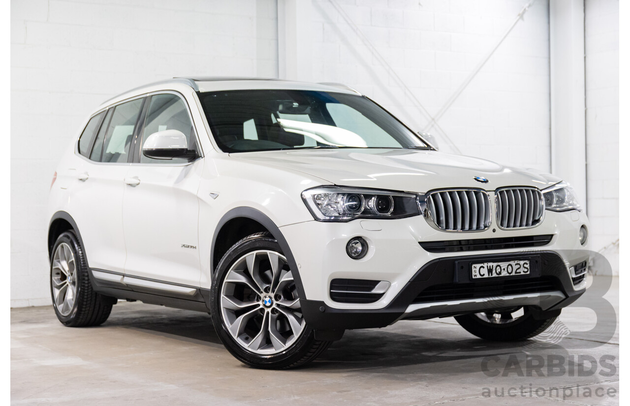 9/2014 BMW X3 xDrive30d F25 MY14 4d Wagon Mineral White Metallic Turbo Diesel 3.0L
