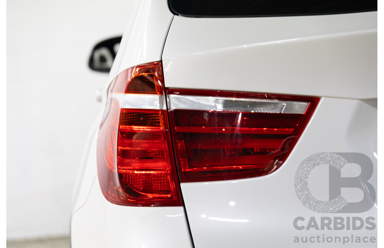 9/2014 BMW X3 xDrive30d F25 MY14 4d Wagon Mineral White Metallic Turbo Diesel 3.0L