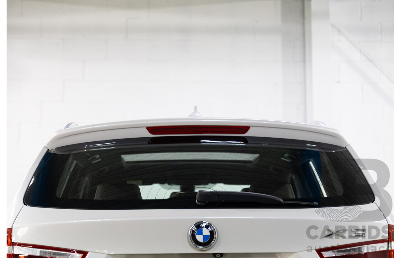 9/2014 BMW X3 xDrive30d F25 MY14 4d Wagon Mineral White Metallic Turbo Diesel 3.0L