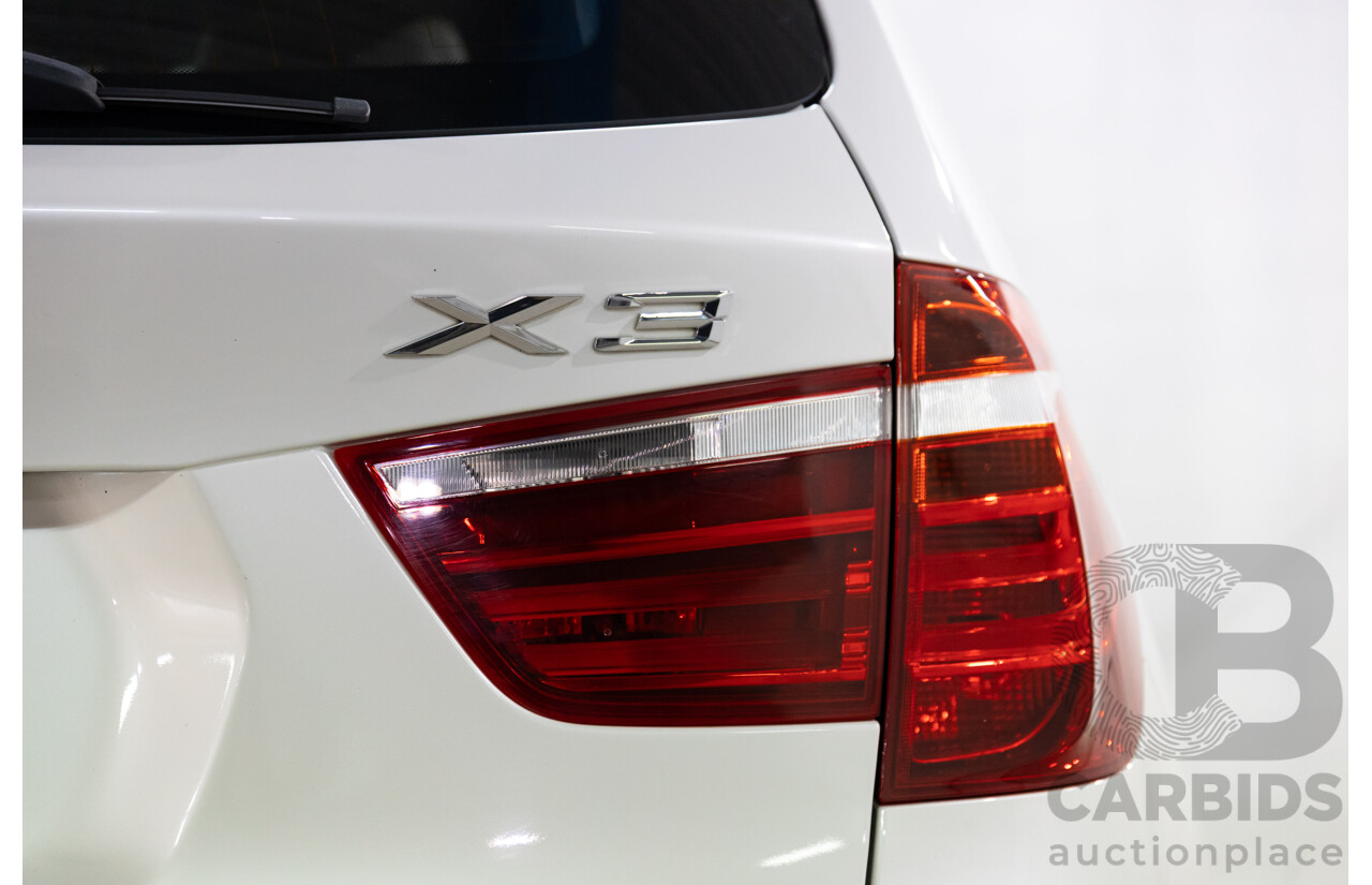 9/2014 BMW X3 xDrive30d F25 MY14 4d Wagon Mineral White Metallic Turbo Diesel 3.0L
