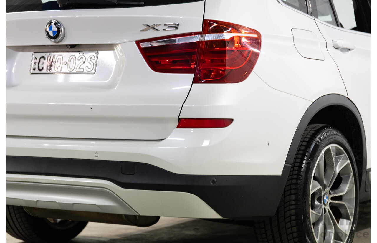 9/2014 BMW X3 xDrive30d F25 MY14 4d Wagon Mineral White Metallic Turbo Diesel 3.0L