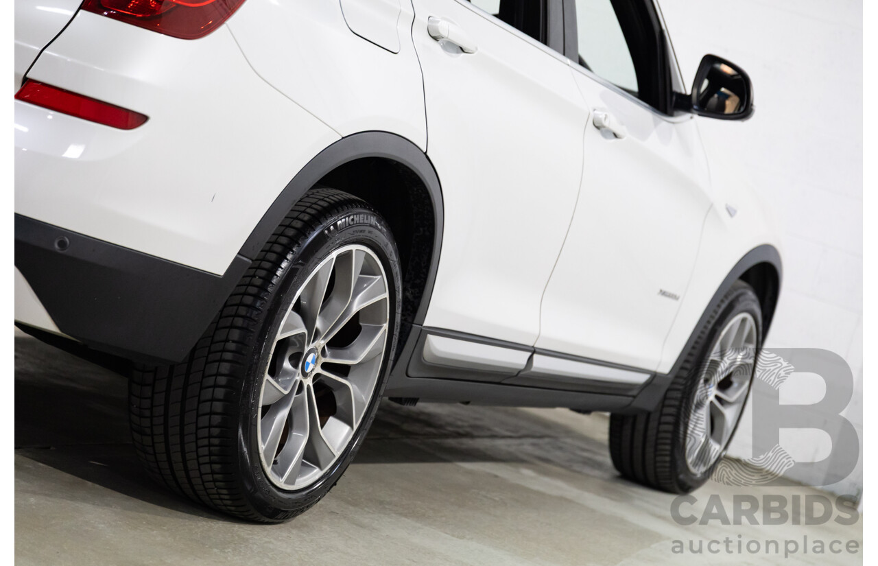 9/2014 BMW X3 xDrive30d F25 MY14 4d Wagon Mineral White Metallic Turbo Diesel 3.0L