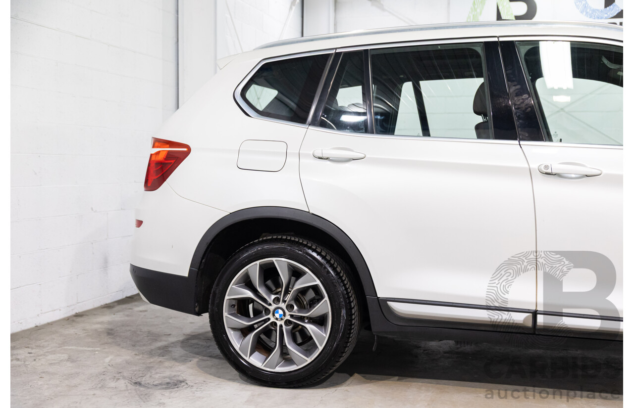 9/2014 BMW X3 xDrive30d F25 MY14 4d Wagon Mineral White Metallic Turbo Diesel 3.0L