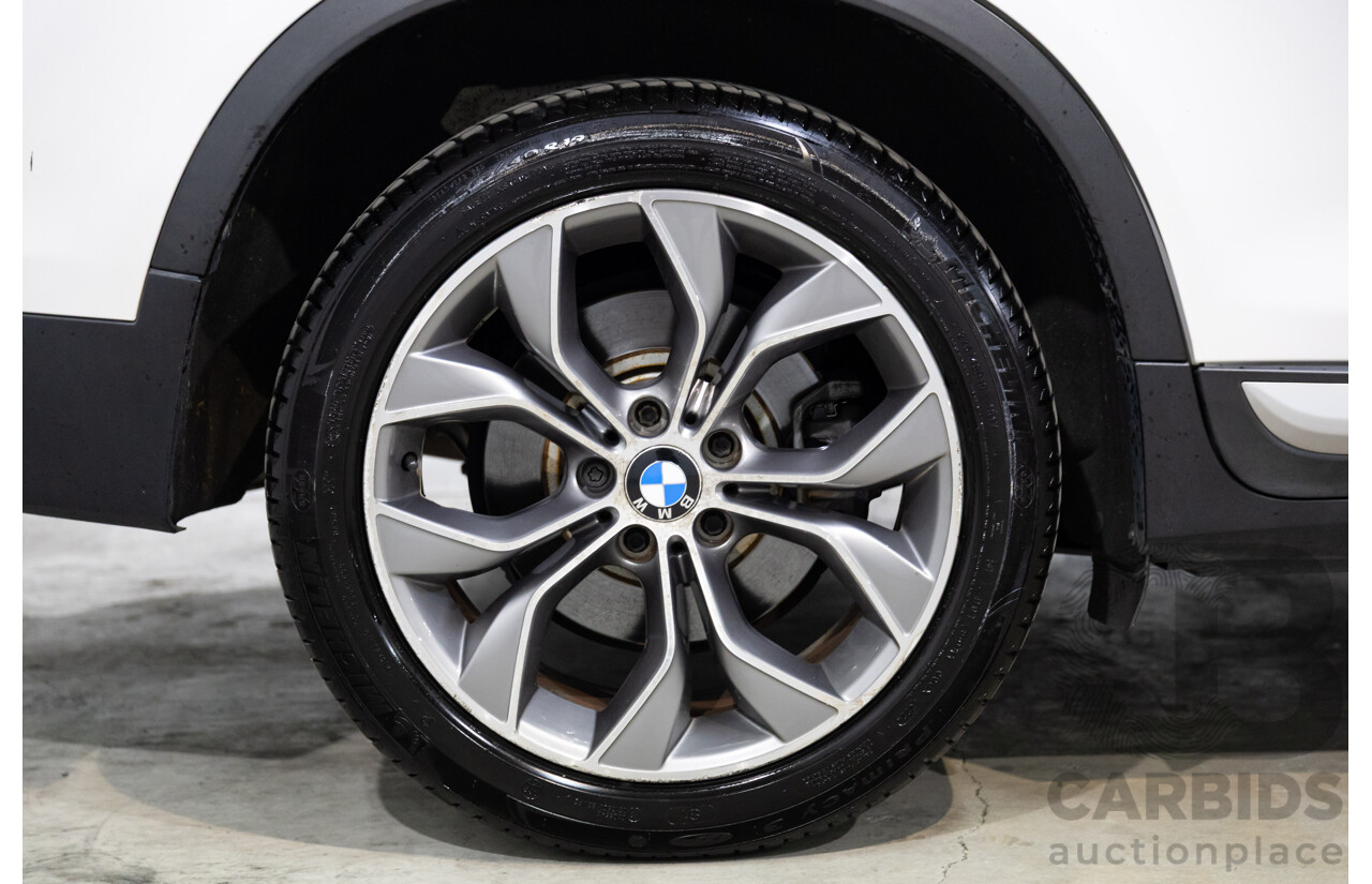 9/2014 BMW X3 xDrive30d F25 MY14 4d Wagon Mineral White Metallic Turbo Diesel 3.0L
