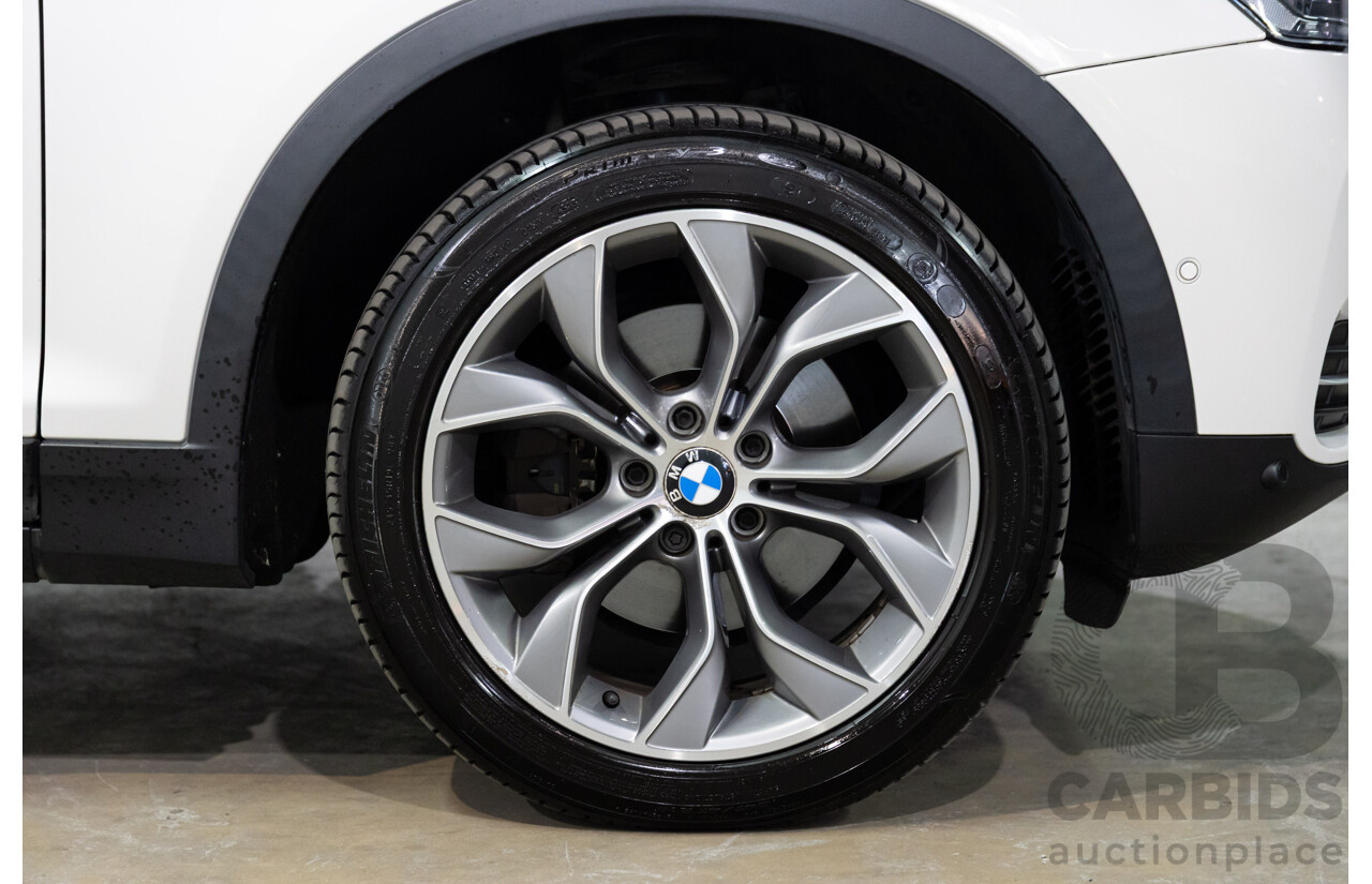 9/2014 BMW X3 xDrive30d F25 MY14 4d Wagon Mineral White Metallic Turbo Diesel 3.0L