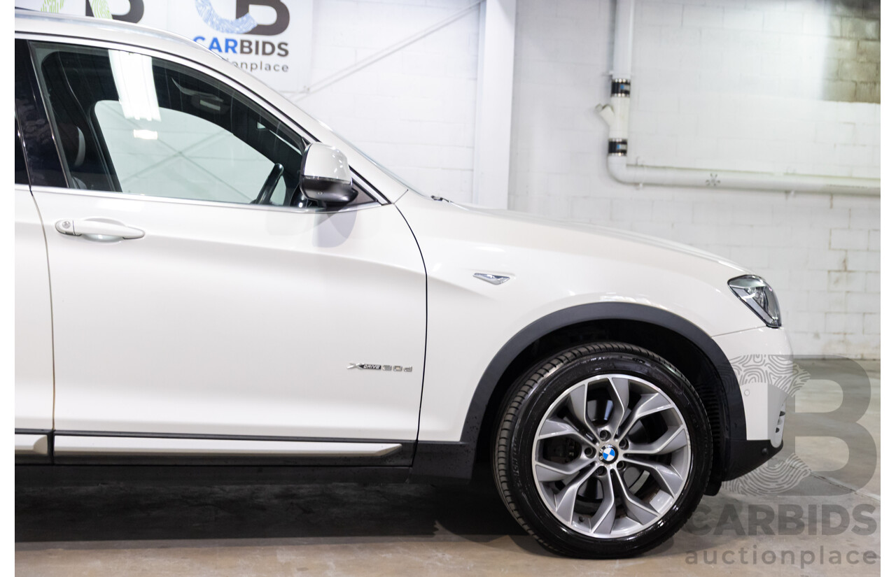 9/2014 BMW X3 xDrive30d F25 MY14 4d Wagon Mineral White Metallic Turbo Diesel 3.0L