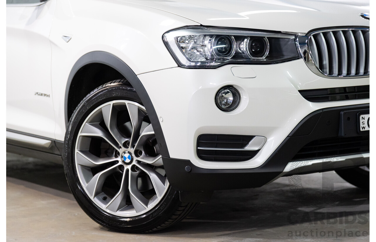 9/2014 BMW X3 xDrive30d F25 MY14 4d Wagon Mineral White Metallic Turbo Diesel 3.0L