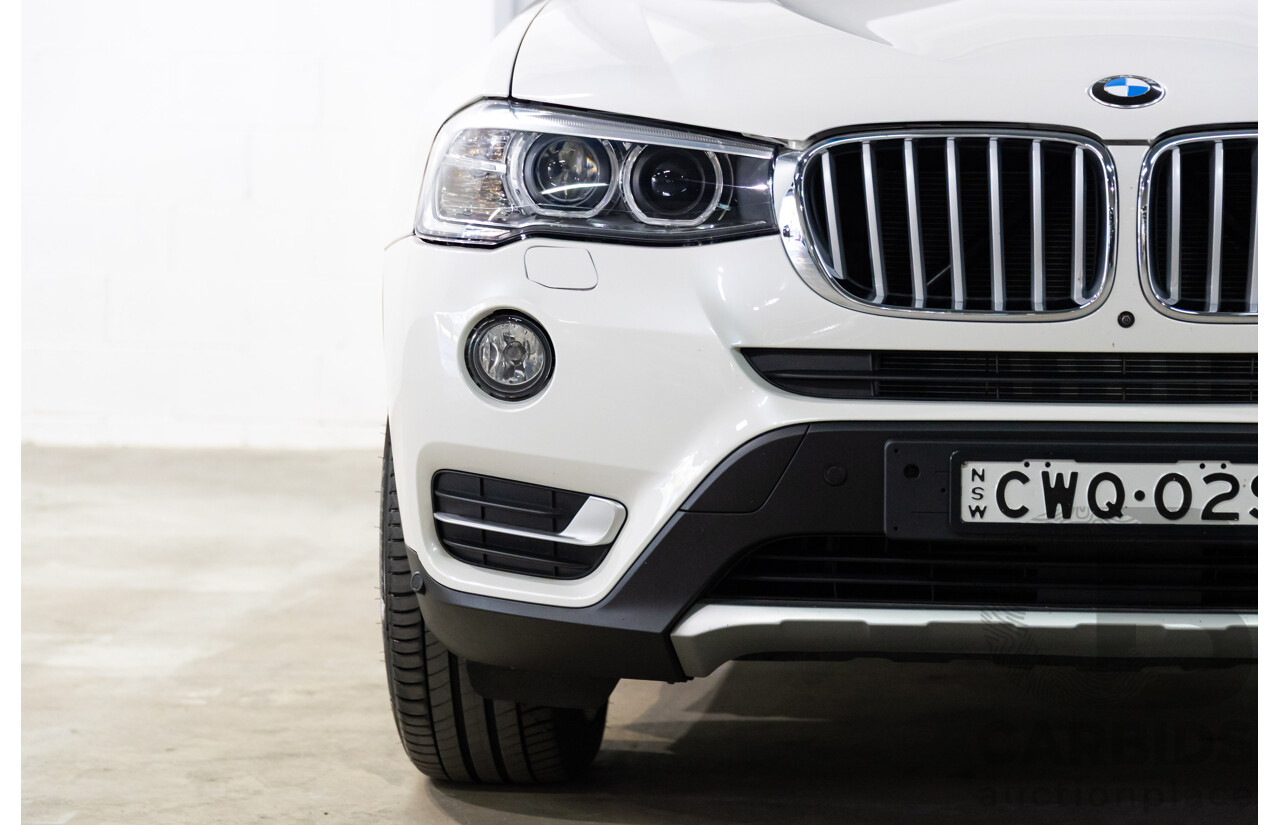 9/2014 BMW X3 xDrive30d F25 MY14 4d Wagon Mineral White Metallic Turbo Diesel 3.0L