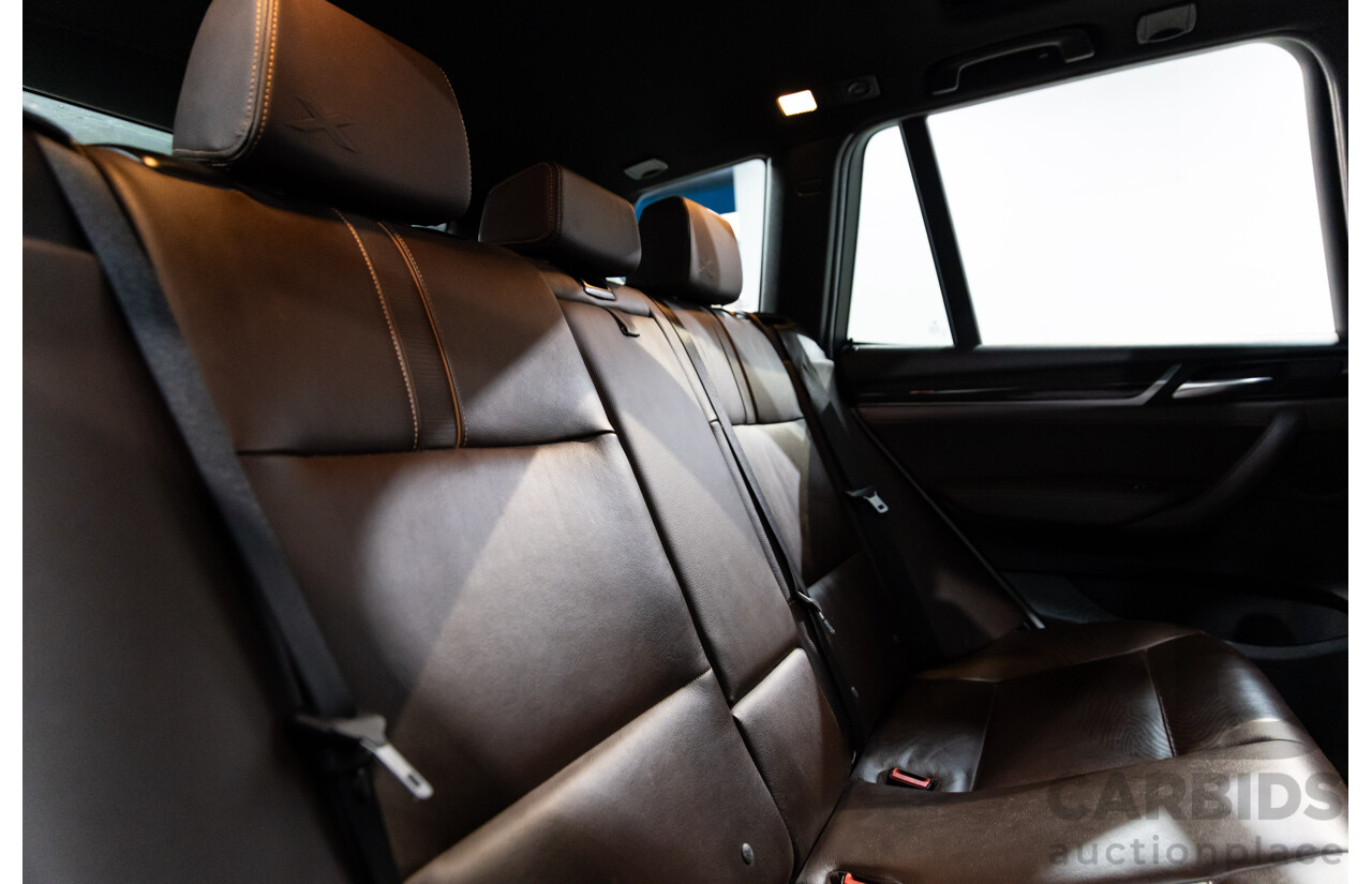 9/2014 BMW X3 xDrive30d F25 MY14 4d Wagon Mineral White Metallic Turbo Diesel 3.0L