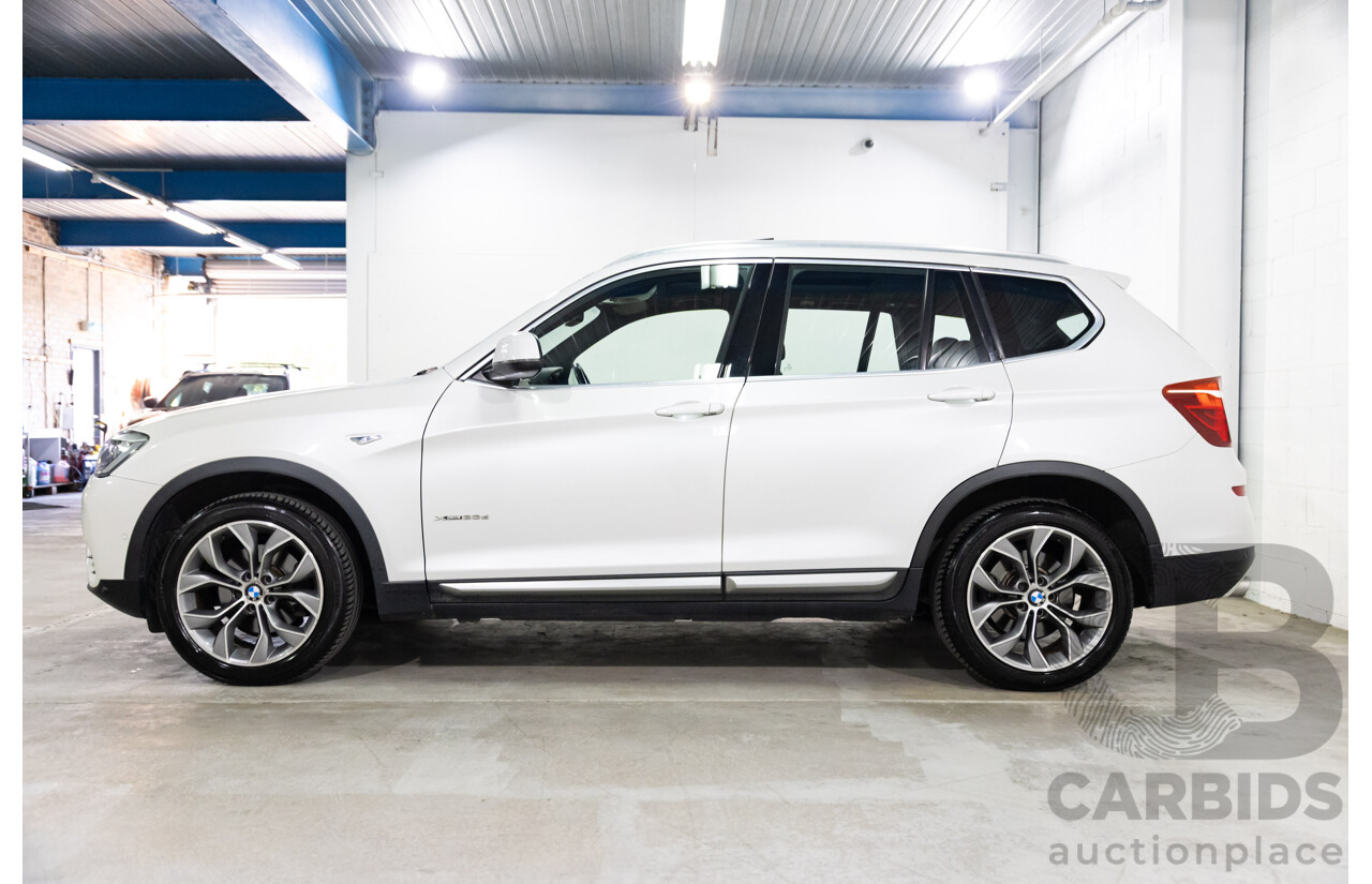 9/2014 BMW X3 xDrive30d F25 MY14 4d Wagon Mineral White Metallic Turbo Diesel 3.0L