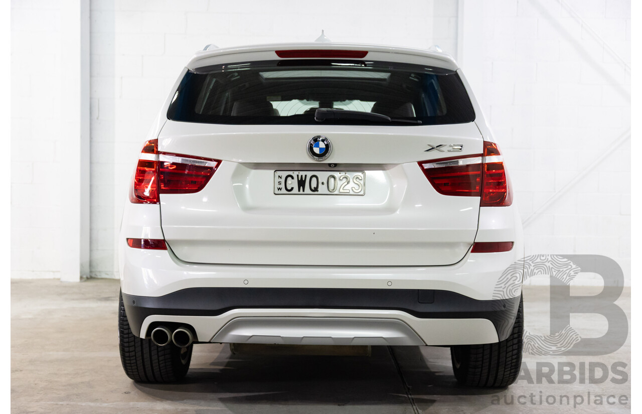 9/2014 BMW X3 xDrive30d F25 MY14 4d Wagon Mineral White Metallic Turbo Diesel 3.0L