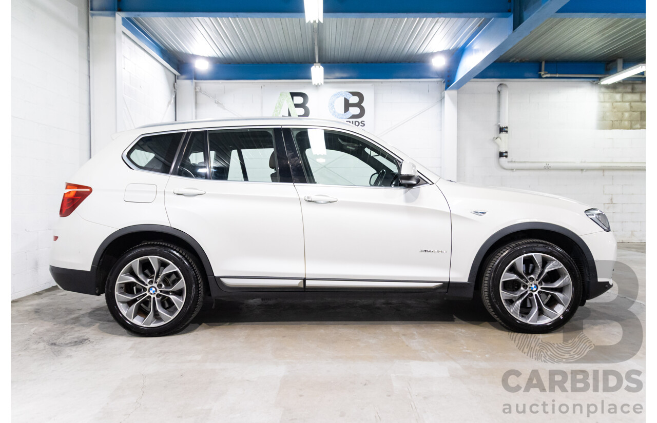 9/2014 BMW X3 xDrive30d F25 MY14 4d Wagon Mineral White Metallic Turbo Diesel 3.0L