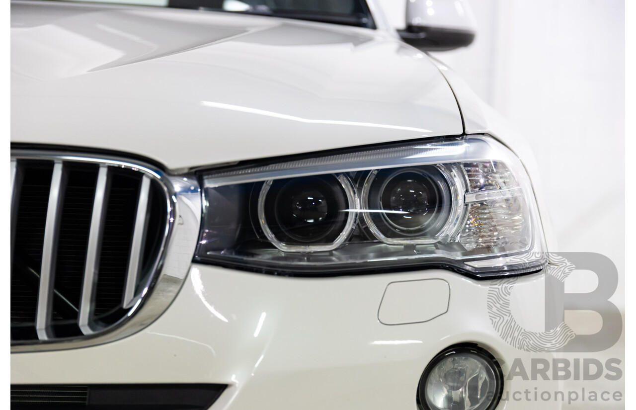 9/2014 BMW X3 xDrive30d F25 MY14 4d Wagon Mineral White Metallic Turbo Diesel 3.0L