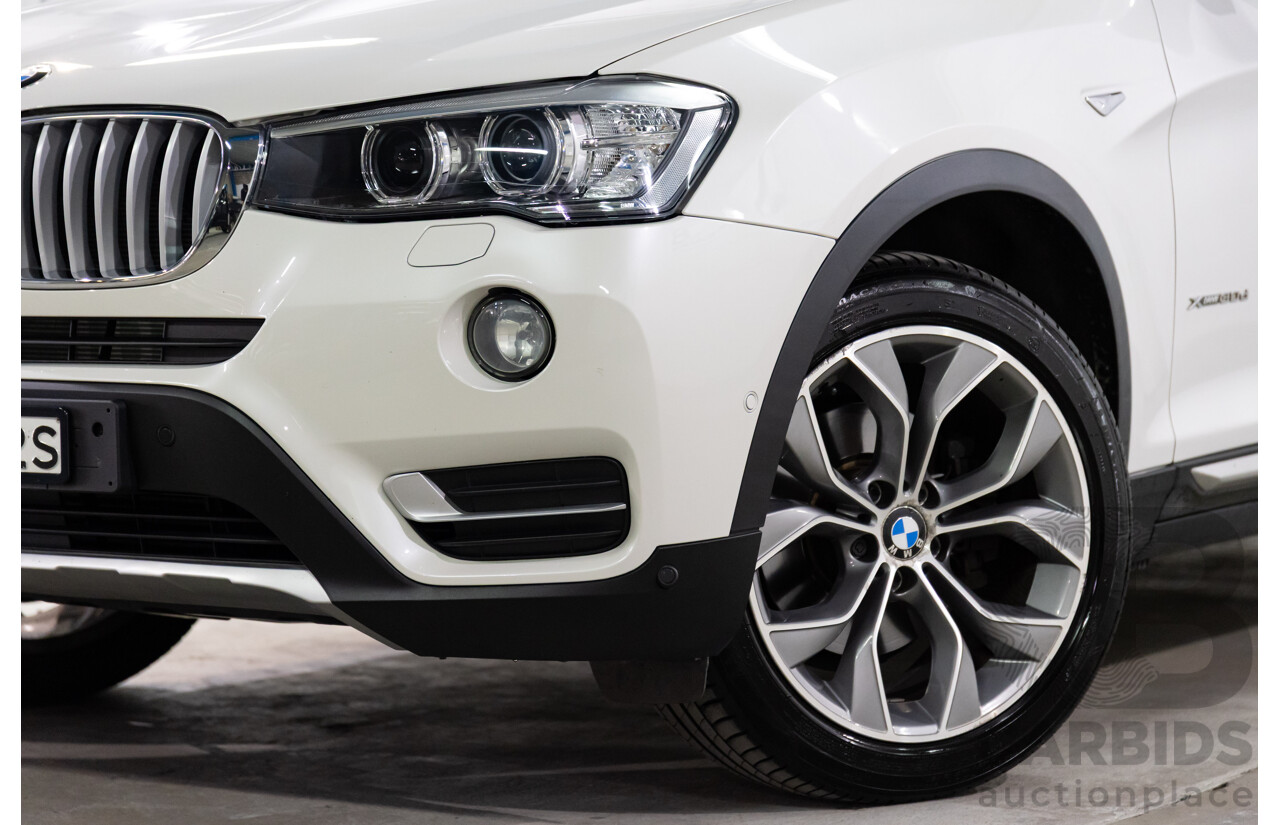 9/2014 BMW X3 xDrive30d F25 MY14 4d Wagon Mineral White Metallic Turbo Diesel 3.0L