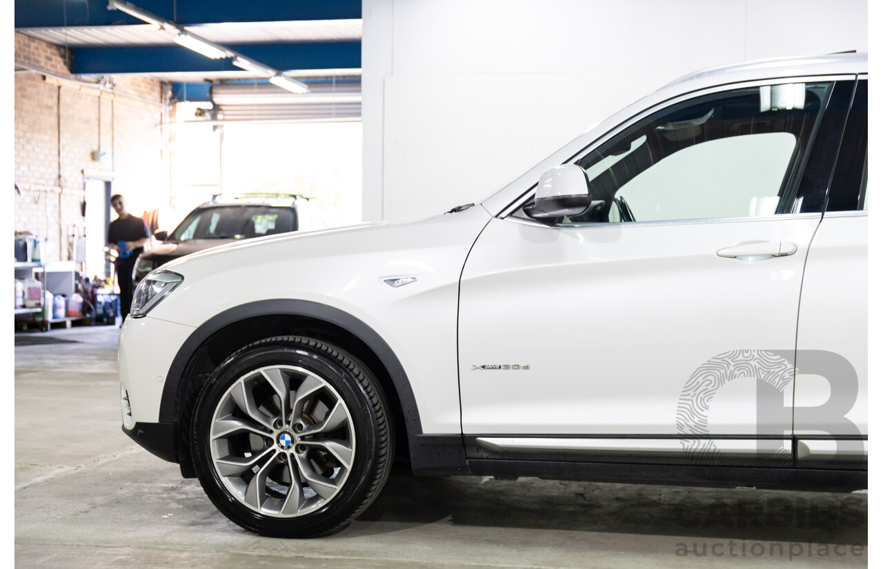 9/2014 BMW X3 xDrive30d F25 MY14 4d Wagon Mineral White Metallic Turbo Diesel 3.0L