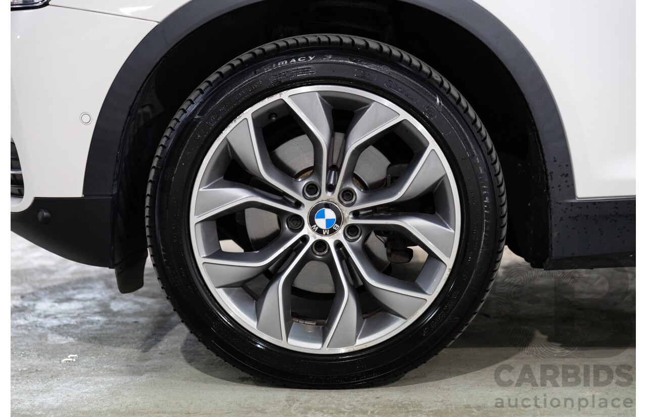 9/2014 BMW X3 xDrive30d F25 MY14 4d Wagon Mineral White Metallic Turbo Diesel 3.0L