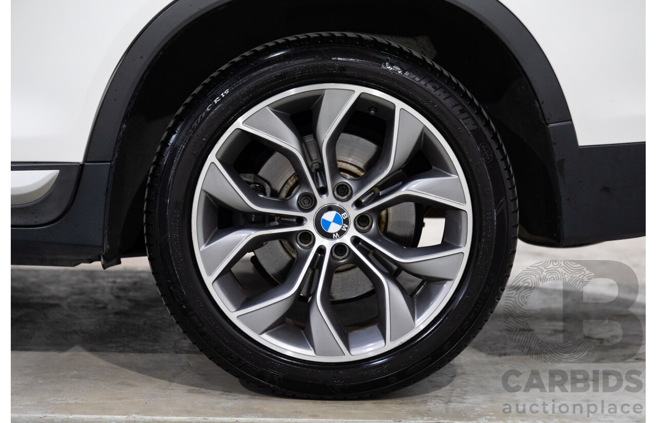 9/2014 BMW X3 xDrive30d F25 MY14 4d Wagon Mineral White Metallic Turbo Diesel 3.0L