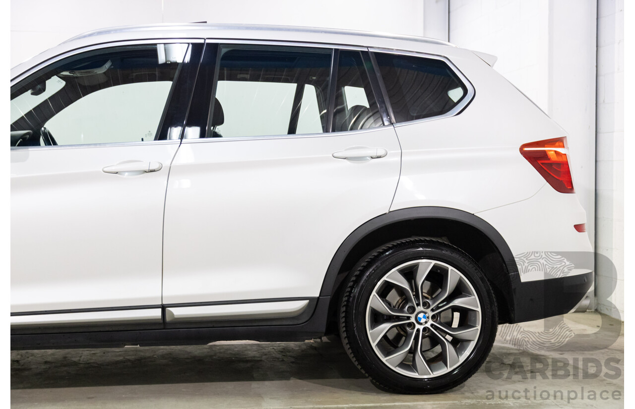 9/2014 BMW X3 xDrive30d F25 MY14 4d Wagon Mineral White Metallic Turbo Diesel 3.0L