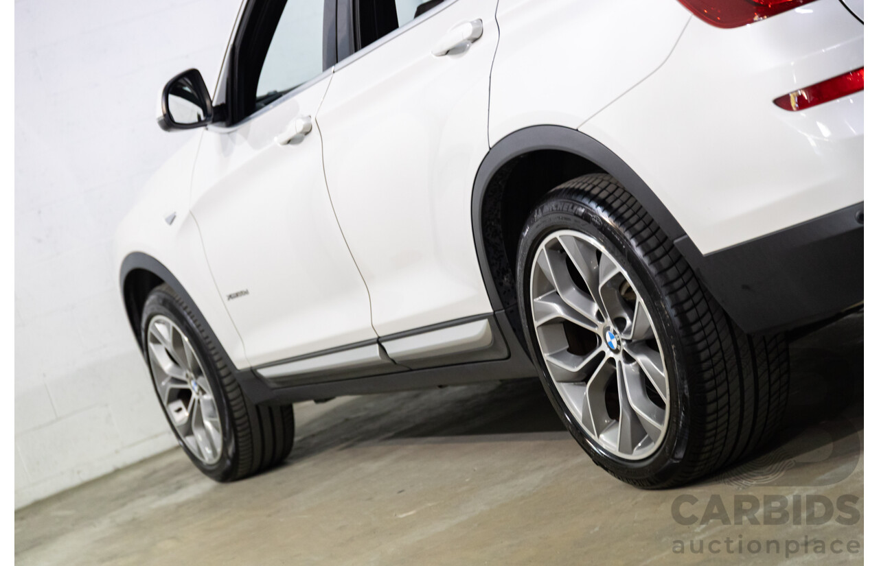 9/2014 BMW X3 xDrive30d F25 MY14 4d Wagon Mineral White Metallic Turbo Diesel 3.0L