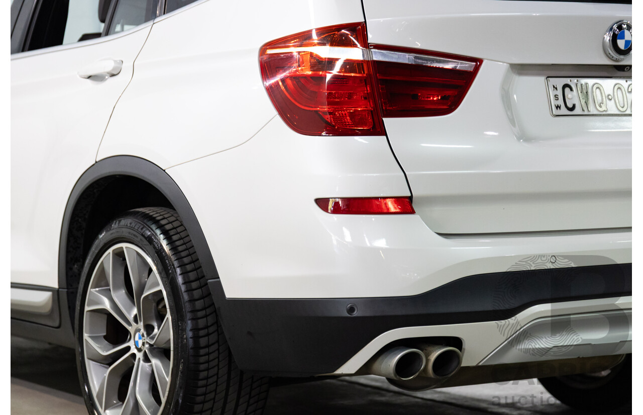 9/2014 BMW X3 xDrive30d F25 MY14 4d Wagon Mineral White Metallic Turbo Diesel 3.0L