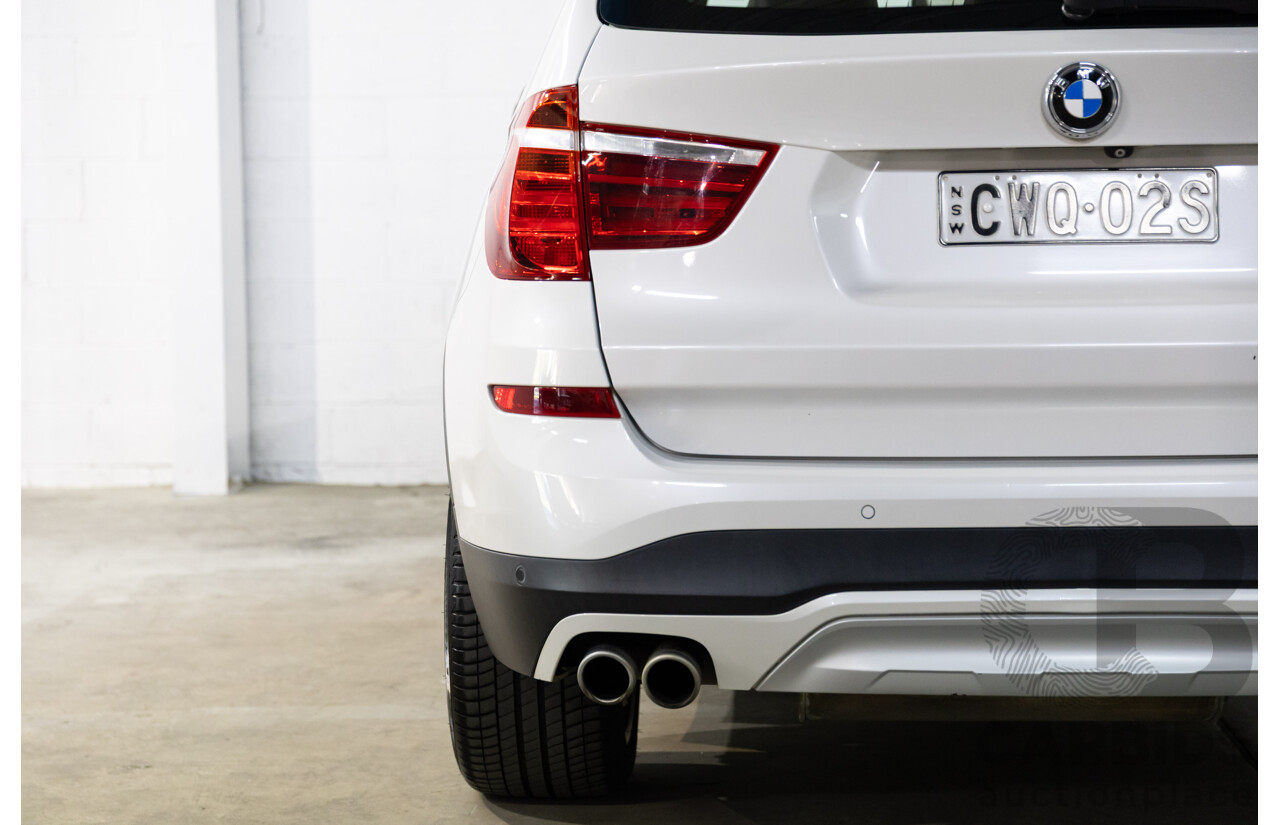 9/2014 BMW X3 xDrive30d F25 MY14 4d Wagon Mineral White Metallic Turbo Diesel 3.0L