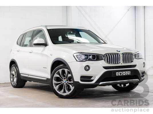 9/2014 BMW X3 xDrive30d F25 MY14 4d Wagon Mineral White Metallic Turbo Diesel 3.0L