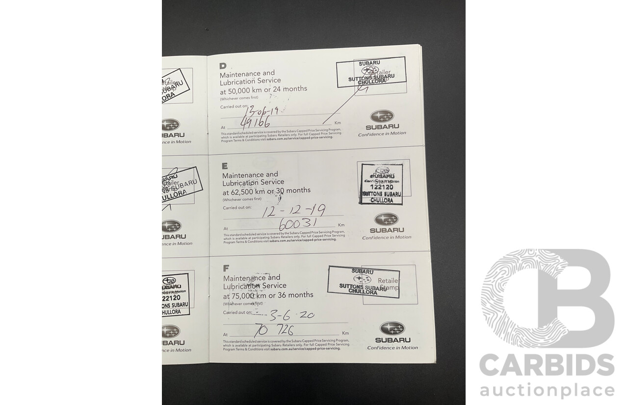 02/2017 Subaru Outback 2.5i Premium (AWD) MY17 4d Wagon Carbide Grey Metallic 2.5L