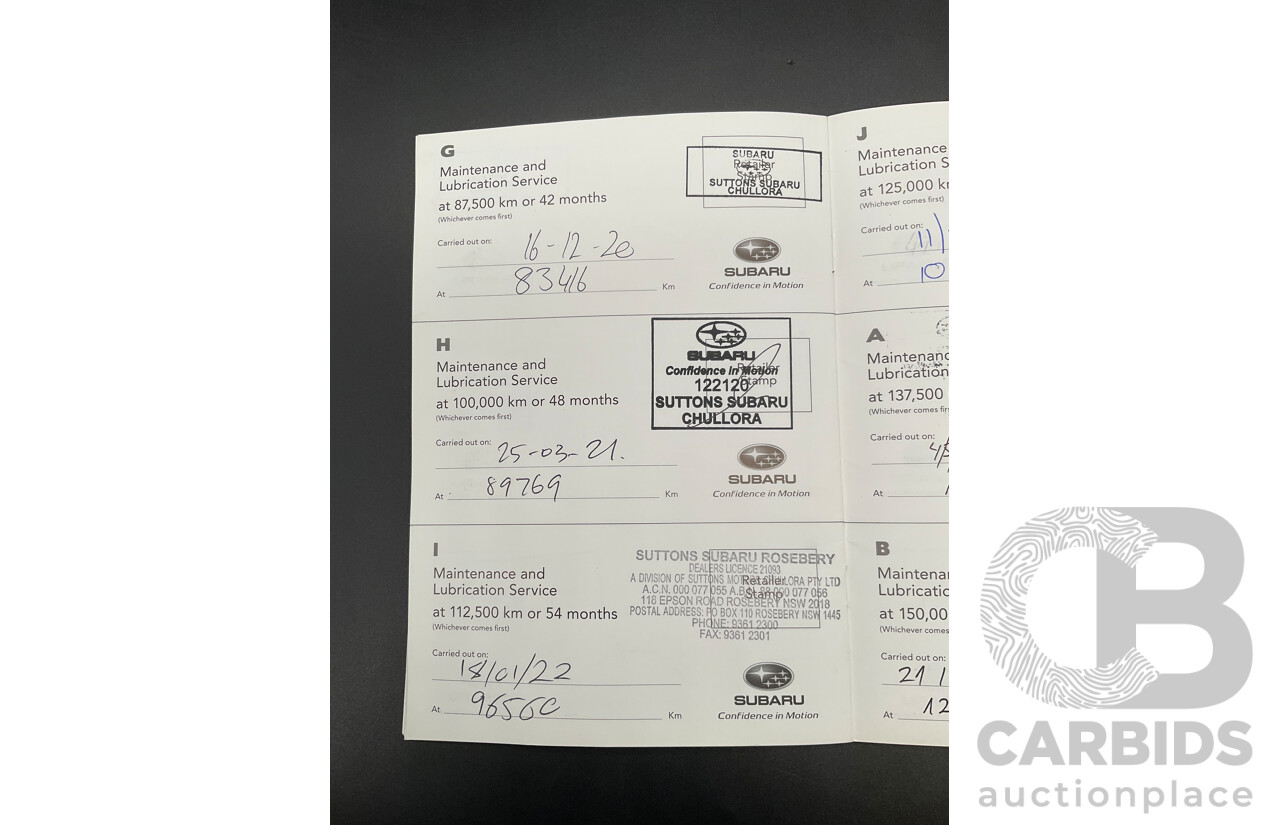 02/2017 Subaru Outback 2.5i Premium (AWD) MY17 4d Wagon Carbide Grey Metallic 2.5L