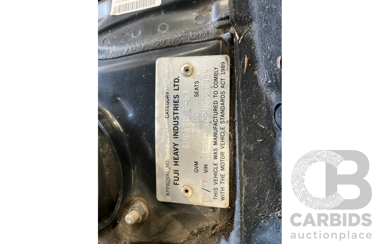 02/2017 Subaru Outback 2.5i Premium (AWD) MY17 4d Wagon Carbide Grey Metallic 2.5L