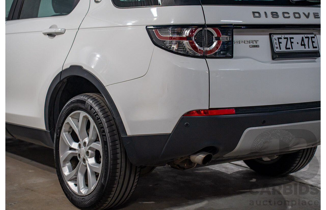 10/2017 Land Rover Discovery Sport TD4 HSE (110kW AWD) 5 Seat L550 MY18 4D Wagon Fuji White Turbo Diesel 2.0L