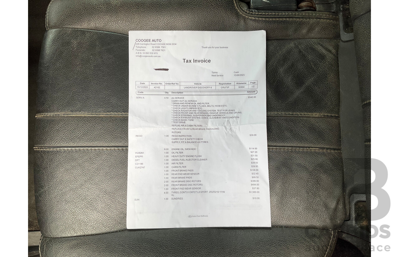 1/2013 Land Rover Discovery 4 3.0 (4X4) TDV6 MY13 4d Wagon Bronze Turbo Diesel 3.0L - 7 Seater