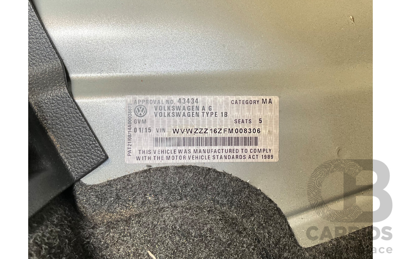 1/2015 Volkswagen Jetta 118 TSI Comfortline 1KM MY15 4d Sedan Silver Twincharged 1.4L