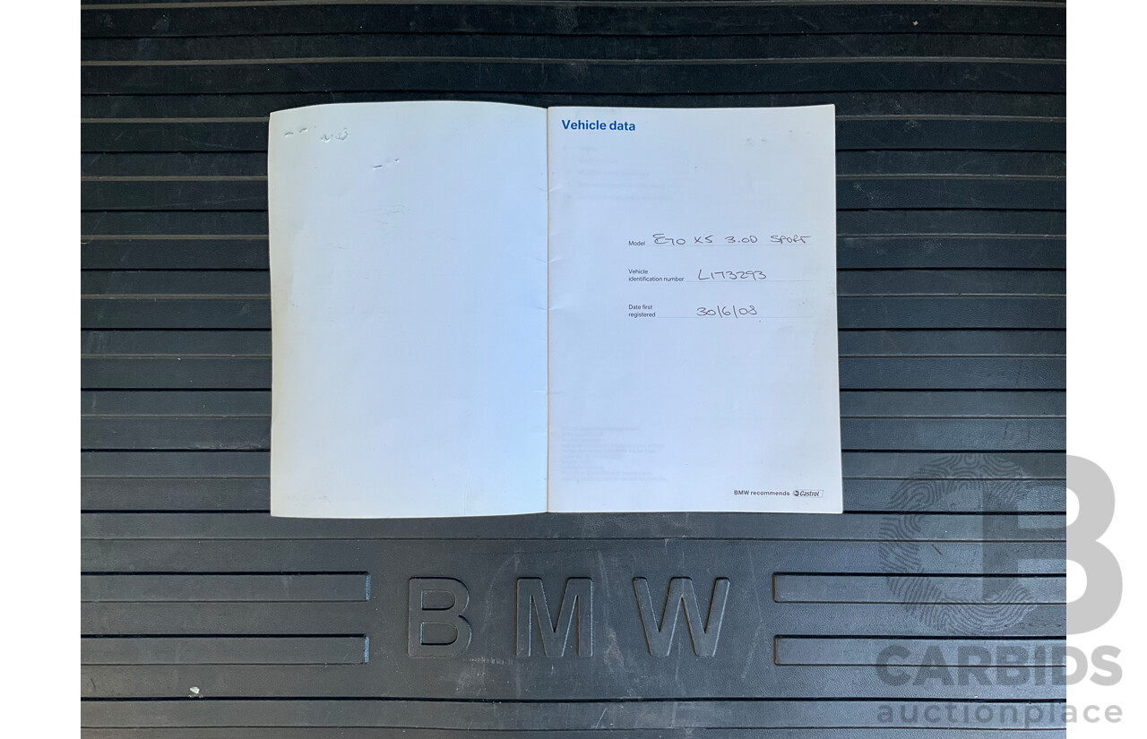 4/2008 Bmw X5 3.0d E70 (AWD) 4d Wagon Gold Turbo Diesel 3.0L