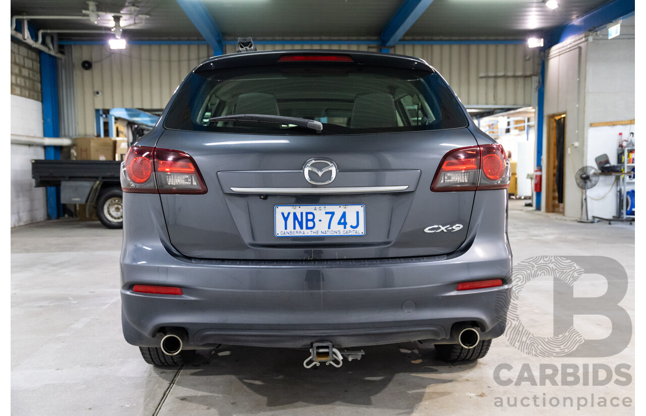 10/2013 Mazda CX-9 Luxury (FWD) MY14 4d Wagon Meteor Grey Metallic V6 3.7L - 7 Seater