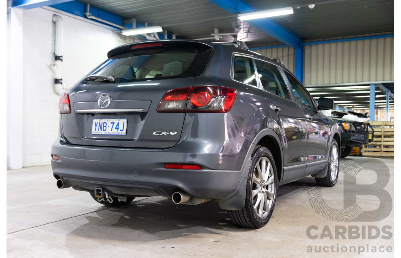 10/2013 Mazda CX-9 Luxury (FWD) MY14 4d Wagon Meteor Grey Metallic V6 3.7L - 7 Seater