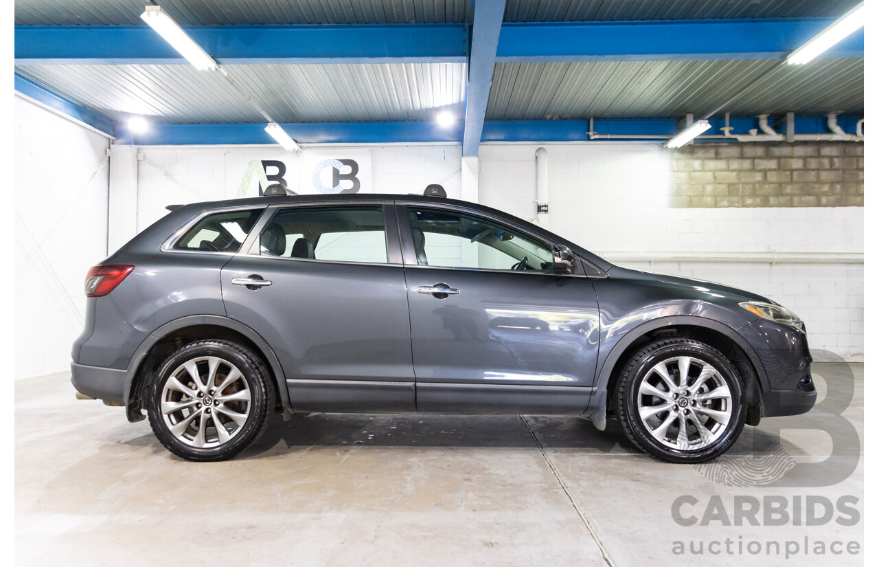 10/2013 Mazda CX-9 Luxury (FWD) MY14 4d Wagon Meteor Grey Metallic V6 3.7L - 7 Seater