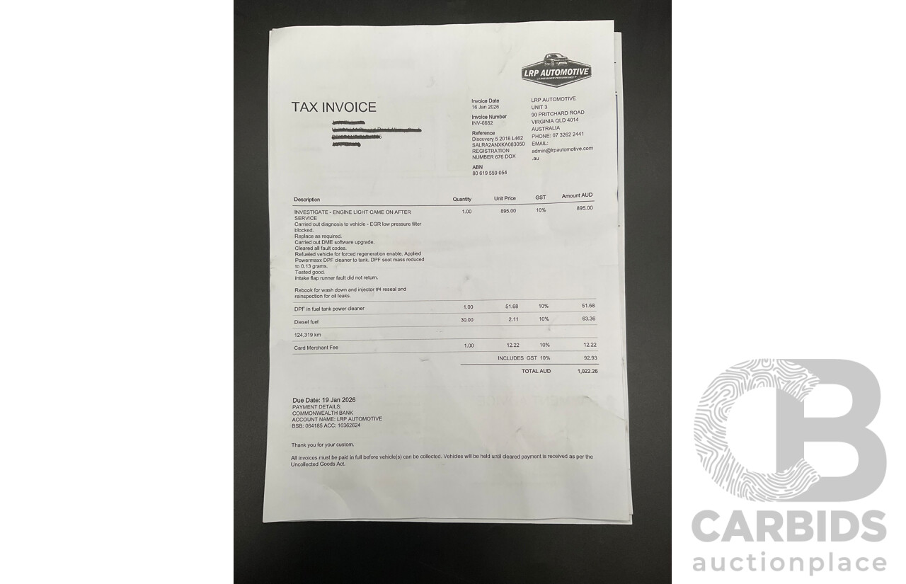 11/2018 Land Rover Discovery SD4 SE (177kW 4WD) L462 MY19 4d Wagon Silicon Silver Metallic (Matt Black Wrap) Turbo Diesel 2.0L