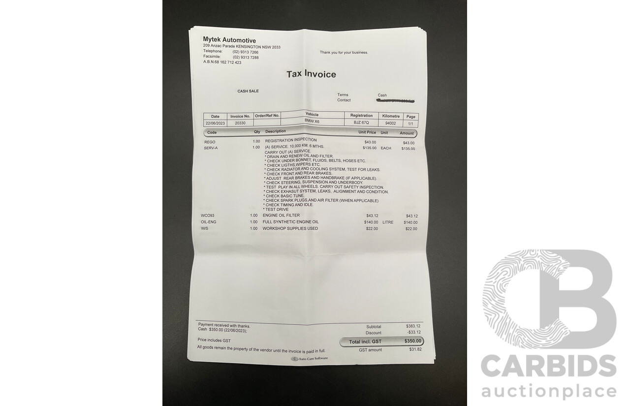 06/2009 BMW X6 xDrive35i (AWD) E71 4d Coupe Space Grey Metallic Turbo 3.0L