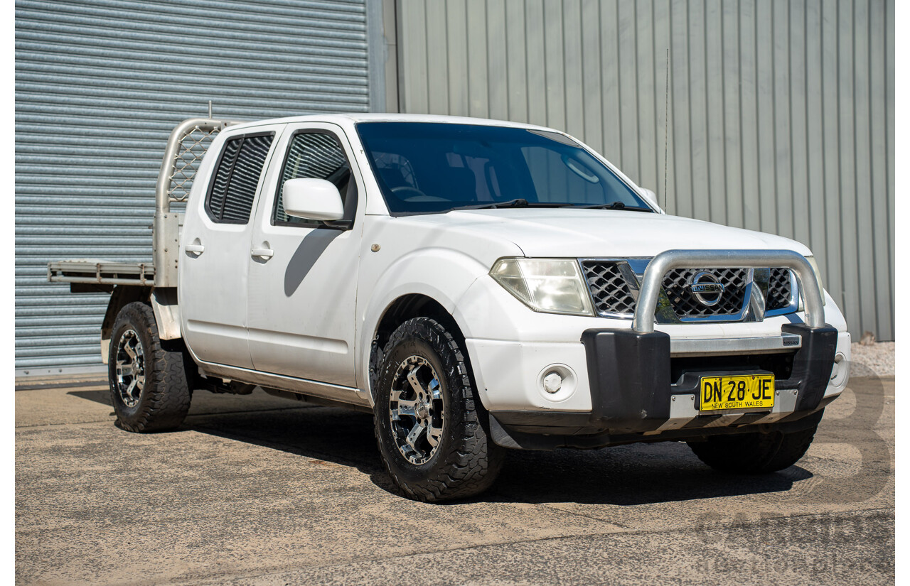 3/2013 Nissan Navara RX (4x2) D40 MY11 Dual Cab P/Up White 2.5L
